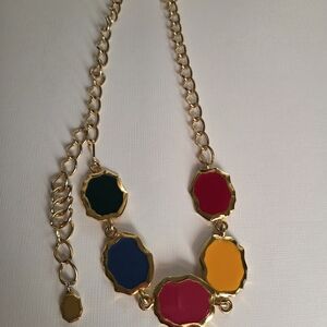 Multicolor Gold-Tone Statement Necklace